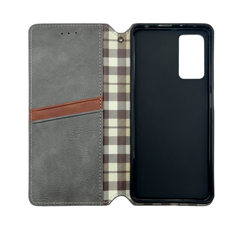 Чехол книжка кожаный Cubic Xiaomi Redmi Note 11/11s 4G / Note 12S Серый