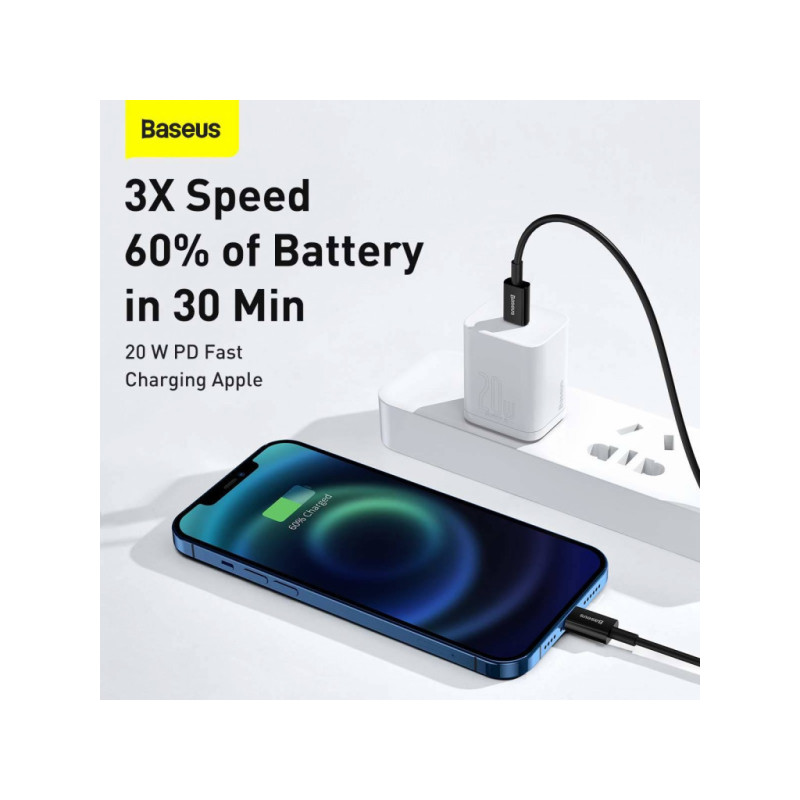 Кабель USB-C to Lightning Baseus Superior 2 m