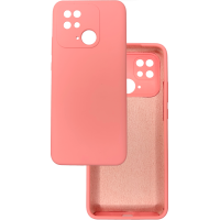 Чехол накладка Silicone Cover Soft Touch ЗК Xiaomi Redmi 10C / Poco C40 Розовый
