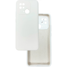 Чехол накладка Silicone Cover Soft Touch ЗК Xiaomi Redmi 10C / Poco C40 Белый