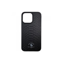 Чехол накладка Leather Polo Knight iPhone 15 Black