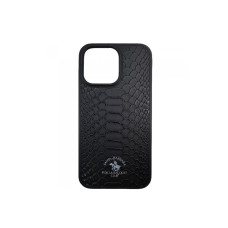Чехол накладка Leather Polo Knight iPhone 15 Black