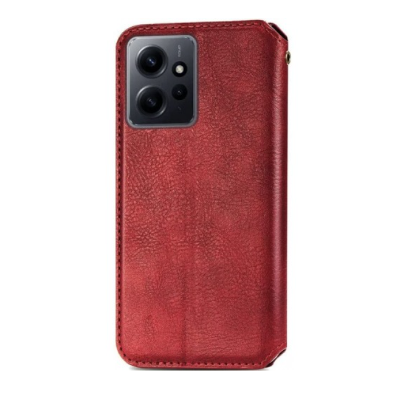 Чехол книжка кожаный Cubic Xiaomi Redmi Note 12 4G Красный