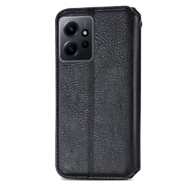 Чехол книжка кожаный Cubic Xiaomi Redmi Note 12 4G Черный
