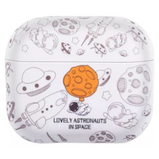 Чехол футляр для наушников AirPods 3 Lovely Astronauts белый