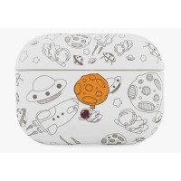 Чехол футляр для наушников AirPods Pro Lovely Astronauts White