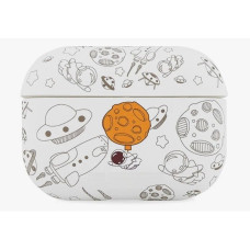 Чехол футляр для наушников AirPods Pro Lovely Astronauts White