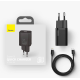 Зарядное устройство Baseus Super Si Quick Charger TZCCSUP-B PD20W +кабель Type C to Lighting Black