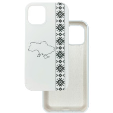 Чехол накладка Silicone Cover Soft Touch Ukraine iPhone 12 Pro Max Вышиванка