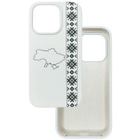 Чехол накладка Silicone Cover Soft Touch Ukraine iPhone 13 Pro Вышиванка