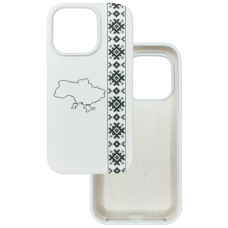 Чехол накладка Silicone Cover Soft Touch Ukraine iPhone 13 Pro Вышиванка