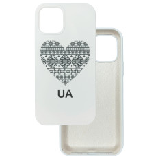 Чехол накладка Silicone Cover Soft Touch Ukraine iPhone 13 / 14 Сердце