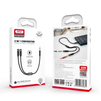 Кабель AUX XO NBR197 2в1 adapter кабель 3.5mm to audio+microphone