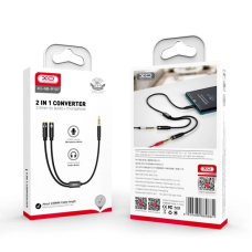 Кабель AUX XO NBR197 2в1 adapter кабель 3.5mm to audio+microphone