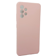 Чехол накладка Silicone Cover Soft Touch ЗК Samsung A32 Пудра