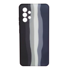Чехол накладка Silicone Case Samsung A32 Rainbow Черный