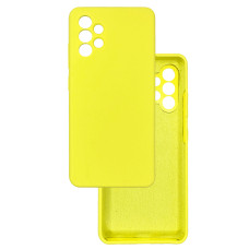 Чехол накладка Silicone Cover Soft Touch ЗК Samsung A32 Желтый