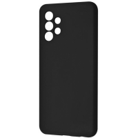 Чехол накладка Silicone Cover Soft Touch ЗК Samsung A32 Черный