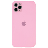 Чохол Silicone Case Square Full+Camera iPhone 11 Pro яскраво-рожевий