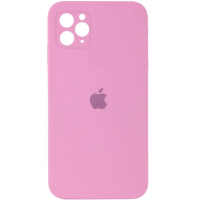 Чохол Silicone Case Square Full+Camera iPhone 11 Pro рожевий