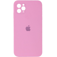 Чехол Silicone Case Square Full+Camera iPhone 11 Pro розовый