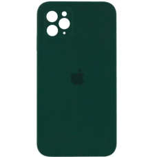 Чехол Silicone Case Square Full+Camera iPhone 11 Pro темно-зеленый