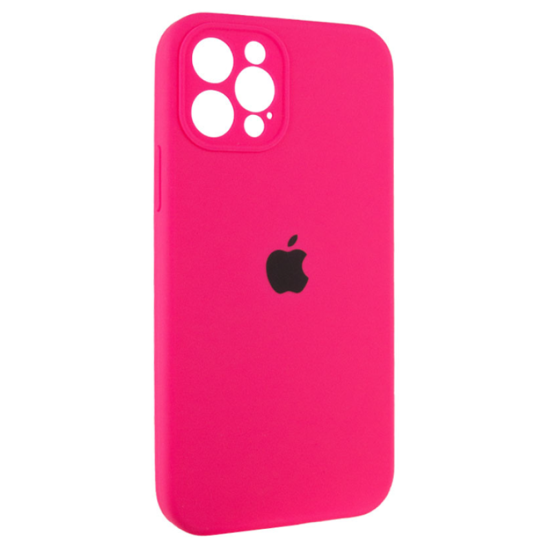Чехол Silicone Case Camera Protective iPhone 12 Pro Max 6.7'' Розовый (Barbie pink)