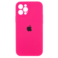 Чехол Silicone Case Camera Protective iPhone 12 Pro Max 6.7'' Розовый (Barbie pink)