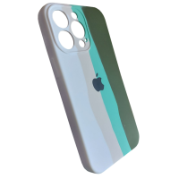 Чохол Silicone Case iPhone 12 Pro Max 6.7'' RAINBOW білий/бежевий/м'ятний/оливковий