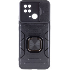 Чехол противоударный Camshield Flash Ring Xiaomi Redmi 10C / Poco C40 Черный