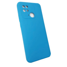 Чехол накладка Silicone Cover Soft Touch ЗК Xiaomi Redmi 10C / Poco C40 Синий