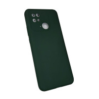 Чехол накладка Silicone Cover Soft Touch ЗК Xiaomi Redmi 10C / Poco C40 Темно-зеленый