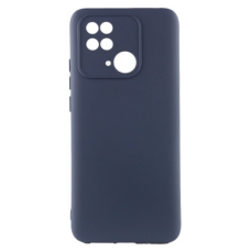 Чехол накладка Silicone Cover Soft Touch ЗК Xiaomi Redmi 10C / Poco C40 Темно-синий