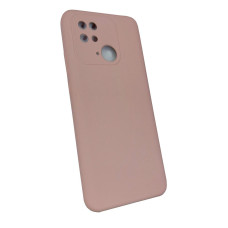 Чехол накладка Silicone Cover Soft Touch ЗК Xiaomi Redmi 10C / Poco C40 Пудра
