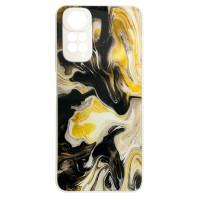 Чехол накладка Marble Glass Xiaomi Redmi Note 11 Pro / Note 12 Pro 4G / Poco X4 NFC Белый