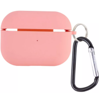Чехол футляр для наушников AirPods Pro с микрофиброй Розовый