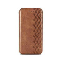 Чохол книжка шкіряний Cubic Xiaomi Redmi Note 12 4G коричневий
