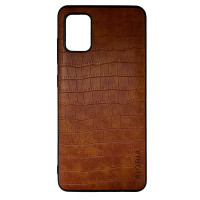 Чехол накладка AIORIA Crocodile Texture Samsung A31 Светло-коричневый