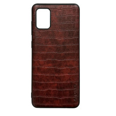Чехол накладка AIORIA Crocodile Texture Samsung A71 Темно-коричневый