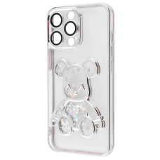 Чехол накладка Shining Bear Case iPhone 14 Pro Silver