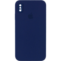 Чохол Silicone Case Camera Protective iPhone X/Xs синій (Navy blue)