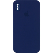 Чохол Silicone Case Camera Protective iPhone X/Xs синій (Navy blue)