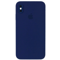 Чехол Silicone Case Camera Protective iPhone Xs Max синий (Navy blue)