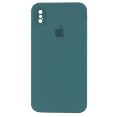 Чехол Silicone Case Camera Protective iPhone Xs Max зеленый (Forest Green)