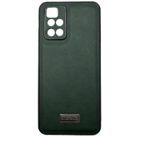 Чехол накладка кожаный Mustang Xiaomi Redmi 10 зеленый