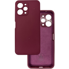 Чехол накладка Silicone Cover Soft Touch ЗК Xiaomi Redmi 12 4G бордовый
