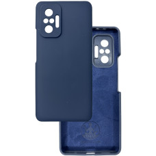 Чехол накладка Silicone Cover Soft Touch ЗК Xaomi Redmi Note 10 Pro / Max темно-синий