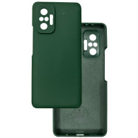 Чехол накладка Silicone Cover Soft Touch ЗК Xaomi Redmi Note 10 Pro / Max темно-зеленый