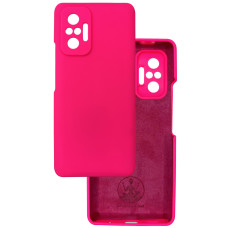 Чехол накладка Silicone Cover Soft Touch ЗК Xaomi Redmi Note 10 Pro / Max фуксия