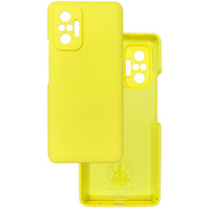 Чехол накладка Silicone Cover Soft Touch ЗК Xaomi Redmi Note 10 Pro / Max желтый